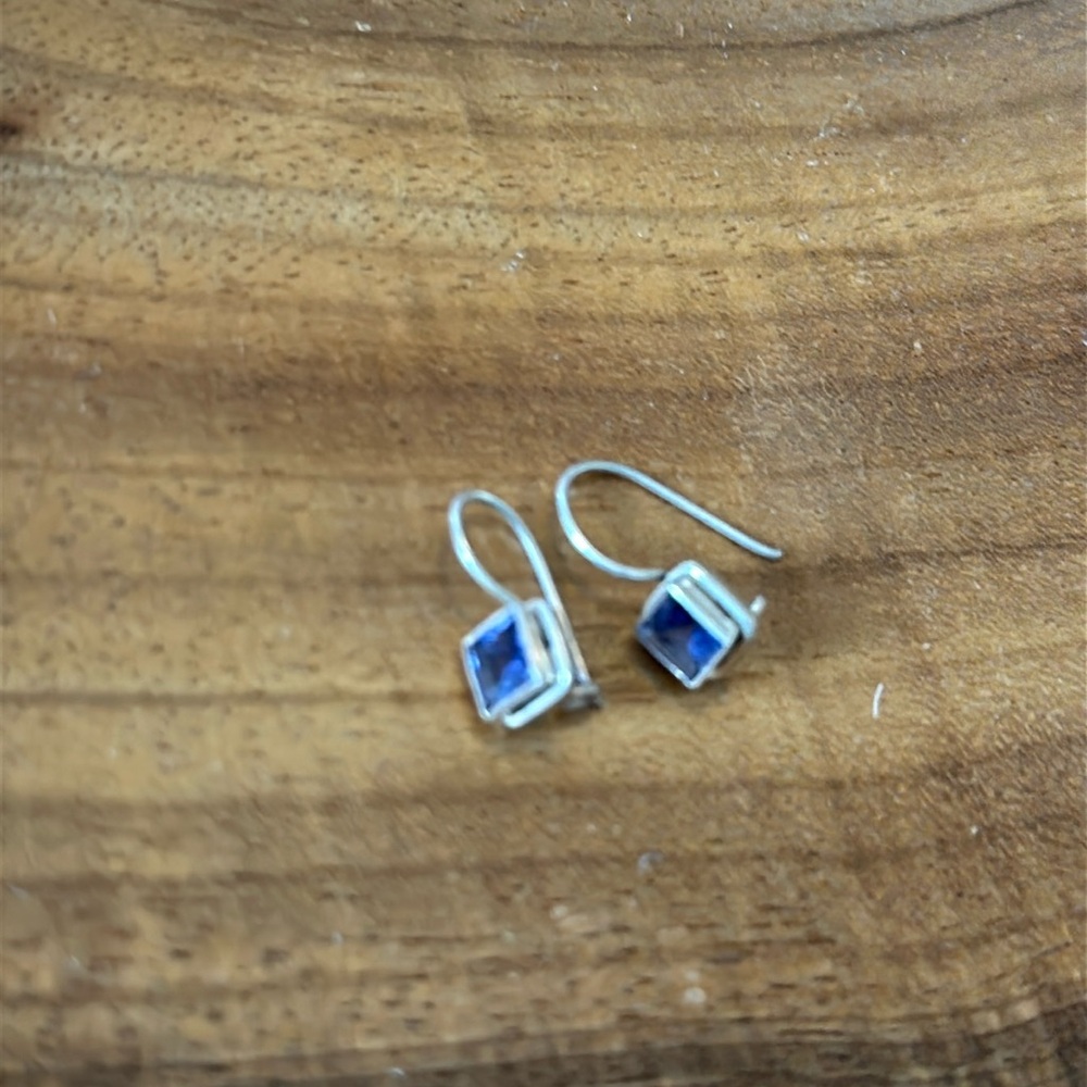 Sterling silver Iolite earrings